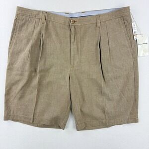 Tommy Bahama Shorts‎ Size 42 Havana Herringbone Pleat 10" British Bourbon